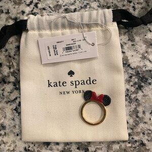 Kate Spade Black and Red Minnie Mouse Ring